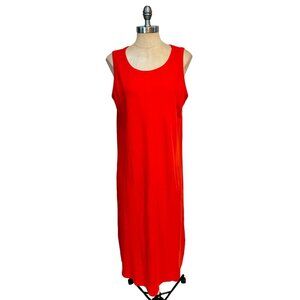 Elizabeth and James Womens Red Sleeveless Cotton Maxi Dress Size Large NWOT